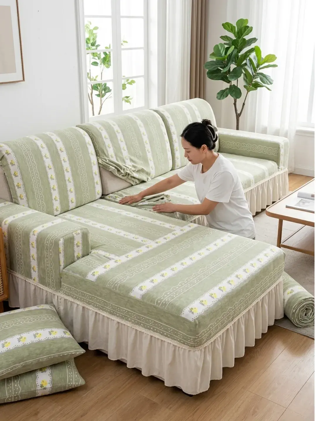 Stretchable Fabric Sofa Cover